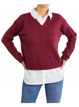Maglia con camicia con brillantini Only 